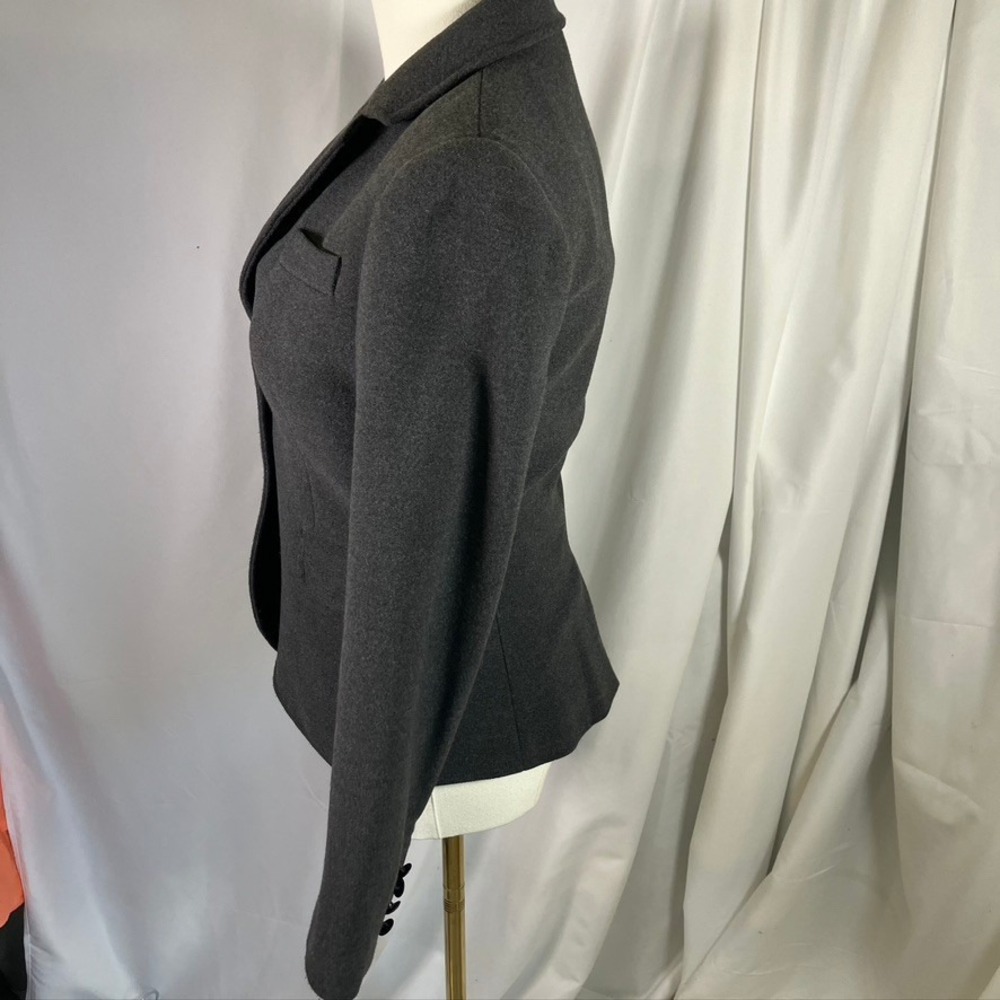 Cremieux Gray Wool Blend Blazer Jacket Women's 0 Business Career Tailored Fitted - Picture 6 of 11